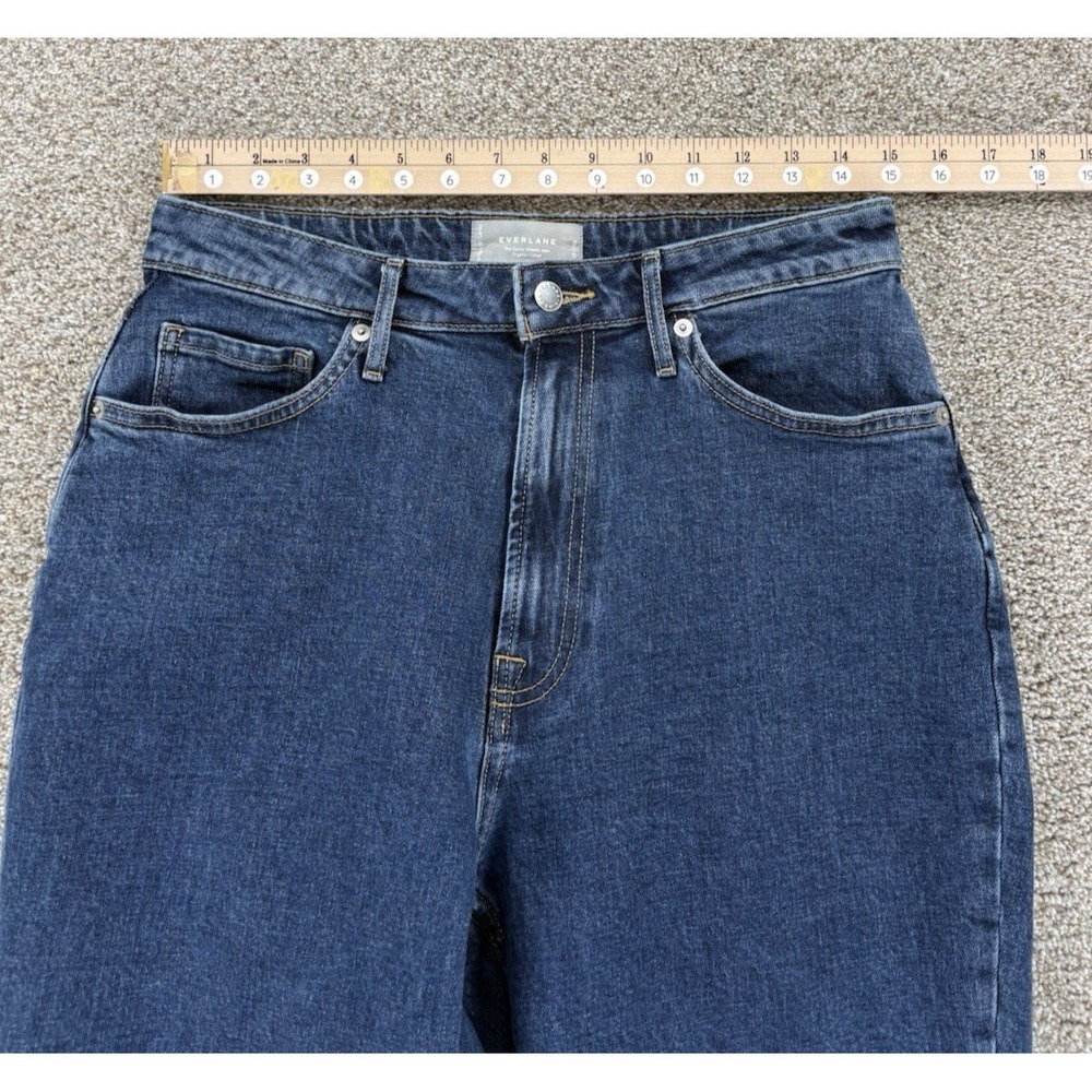 Everlane Curvy Cheeky Straight Crop Jeans Women's 29 Blue Organic Cotton Stretch - Picture 7 of 11